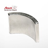 N42SH ARC Neodymium Magnet OD1.5 inch xID1.25 inch x0.75 inch Lx90 Degree ID N Pole