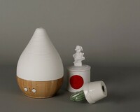 more images of Bre-Wooden Base Mini Art Electric Ultrasonic Diffuser WithLight