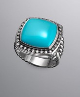 David Yurman Jewelry 17mm Turquoise Moonlight Ring with Turquoise