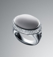 David Yurman Jewelry White Agate Signature Oval Ring