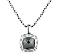 David Yurman Jewelry 14mm Albion Pendant with Hematine and Diamonds