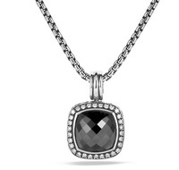 David Yurman Jewelry 14x14mm Albion Pendant with Hematine and Diamonds
