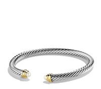 David Yurman Jewelry Cable Classics Bracelet with Pearls and Gold