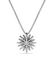 David Yurman Jewelry 16mm Starburst Small Pendant Necklace With Diamonds