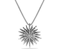 David Yurman Jewelry 26mm starburst medium pendant necklace with diamonds