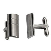 Classic Design Titanium Cuff Links 3mm Solid Surface And Simple Lines TTC1005