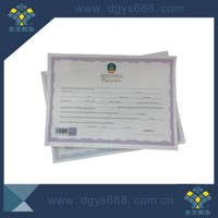 more images of Anti-counterfeiting certificate with hot stamping 3d hologram effect