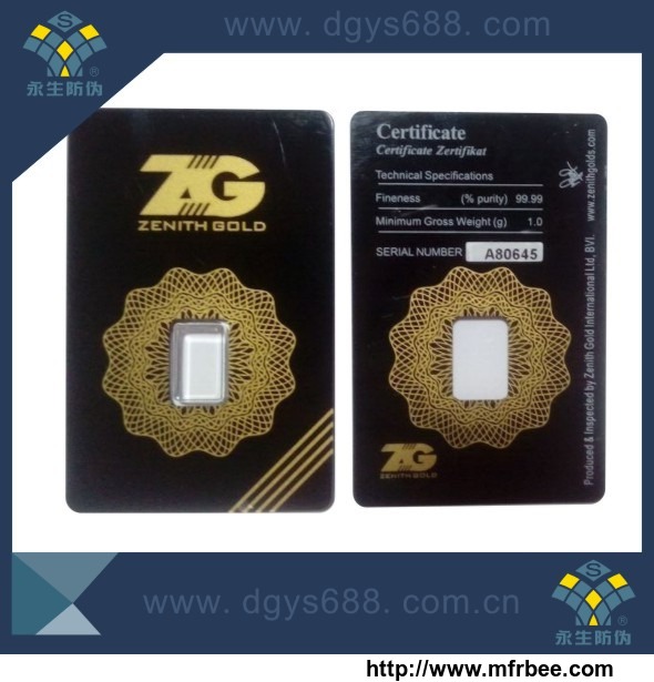 tamper_proof_gold_coin_plastic_packing_card