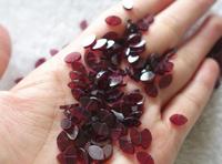Natural Gemstone Garnet Beads Marquis Flat pieces with drill hole