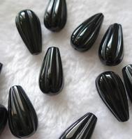 Natural Black agate Gemstone Round Bead Loose Spacer Beads