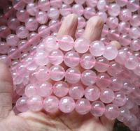 Natural Pink Rose Quartz Gemstone Round Bead Loose Spacer Beads