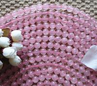 more images of Natural Pink Rose Quartz Gemstone Round Bead Loose Spacer Beads with big hole