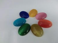 Cat's eye stones oval cabochons with multi colors and sizes