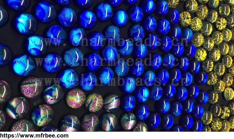 handmade_dichroic_glass_cabochons_beads_flat_round_mixed_color