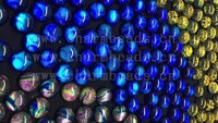 more images of Handmade Dichroic glass Cabochons beads Flat Round, Mixed Color