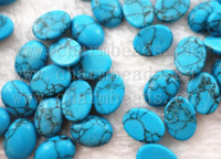 Semi gemstone artificial turquoise of the egg shape of the egg Cabochons shaped surface