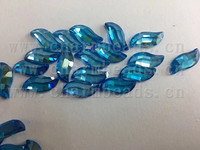 more images of Blue glass beads of leaf shaped by original factory