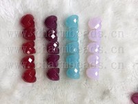 Murano glass beads of heart shaped with big hole size
