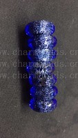 more images of Murano Glass beads blue with Faceted Surfaces with Large hole size