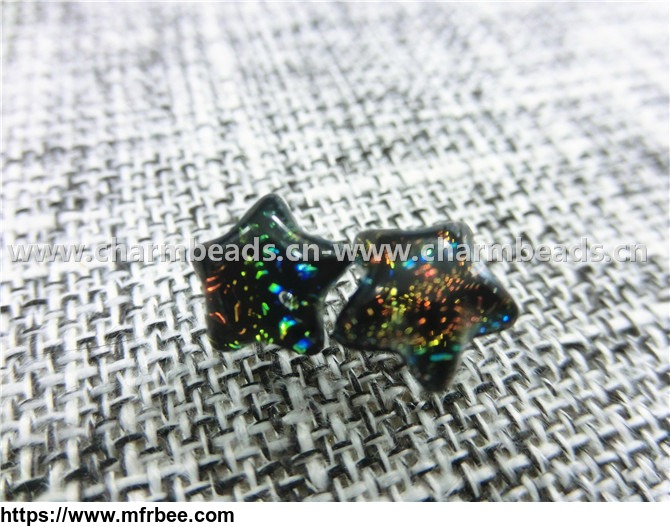 dichroic_glass_handmade_stud_earrings_star_shaped