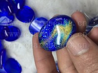 more images of Dichroic Glass Handmade Oval shaped fit for pendant and fashion jewelry