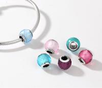 more images of Murano Glass beads with Faceted Surfaces with Large hole size