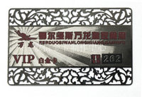 Metal crafts Metal business card Invitation card