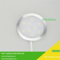 round LED cabinet furniture light, wardrobe disc LED lighting with 1 to 6 way splitter
