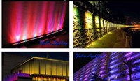 RGB LED wall washer lights, outdoor IP65 square wall lighting