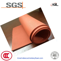 Closed cell heat resistant silicone rubber sponge