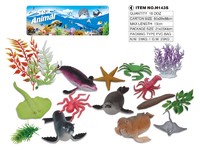 PVC animals toy sea simulation fish/ sharks/sea lions/tortoise toy