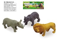 more images of vinyl material wild animal set animal toy