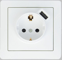 more images of Flush type Single schuko socket with 2.4A USB