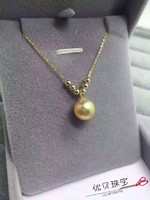 more images of G18 sea pearl Golden Pear pendant