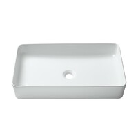 White Porcelain Vessel Bathroom Sink