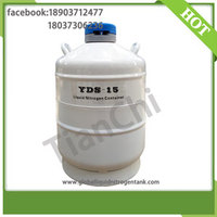 TIANCHI cryogenic semen dewar container 15L liquid nitrogen tank price in RW