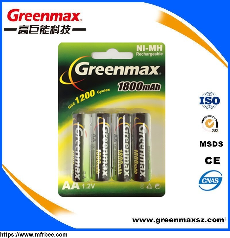 Brand new 1800mAh aa nimh rechargeable batteries