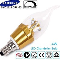 LED Clear 4W E14 Warm White Candle Lamp