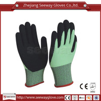 Seeway B515 HHPE Cut Resistant and Black Sandy Nitrile Dipped Work Gloves