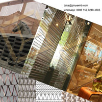 more images of exterior facade mesh balance woven stainless steel Spiral Mesh