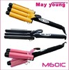 more images of Fshion LCD 3 barrel triple wave hair curling iron M601C