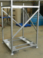 Steel stillage square post frame supporting