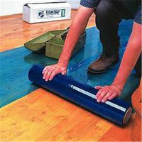 regular wound blue color printed logo Hardwood Reverse wound Floor Protection Film manufacture