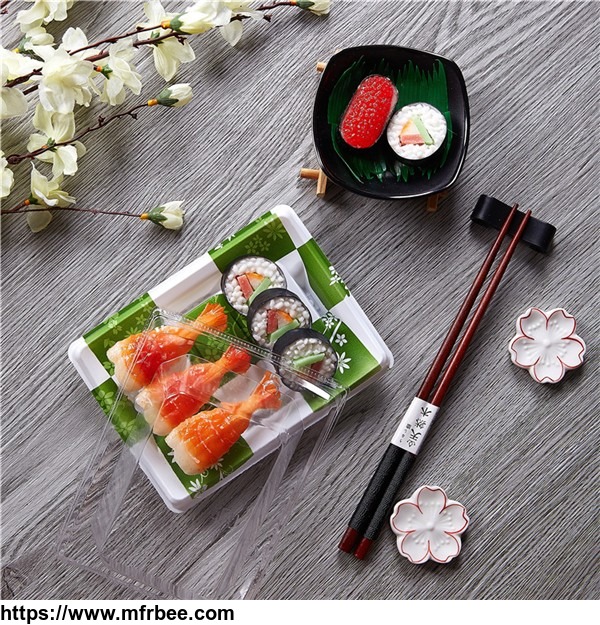 KW-0005 Plastic Food Container PS/PP Sushi Tray For Take out Sushi Container