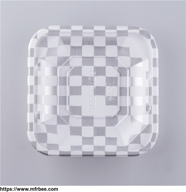 km2_3120_take_out_sushi_tray_with_lid_ps_ops_plastic_food_container