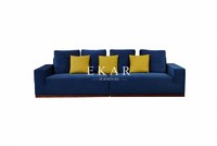 Italy Latest Design Wooden Soft Living Room Furniture Fabric Sofa Sets