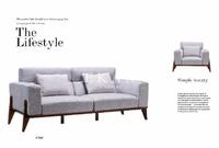 European Style Ash Wooden Frame Corner Designs Furniture Living Room Sofa