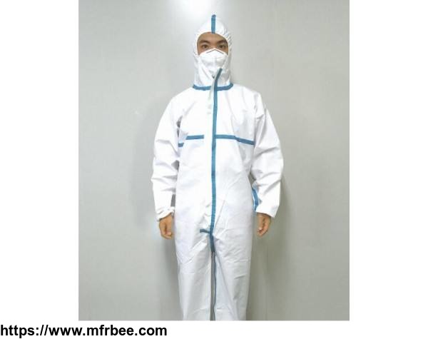 quickly delivery Antivirus EO sterilization ICU Hospital Protective Safety clothing coverall suit With tape CE