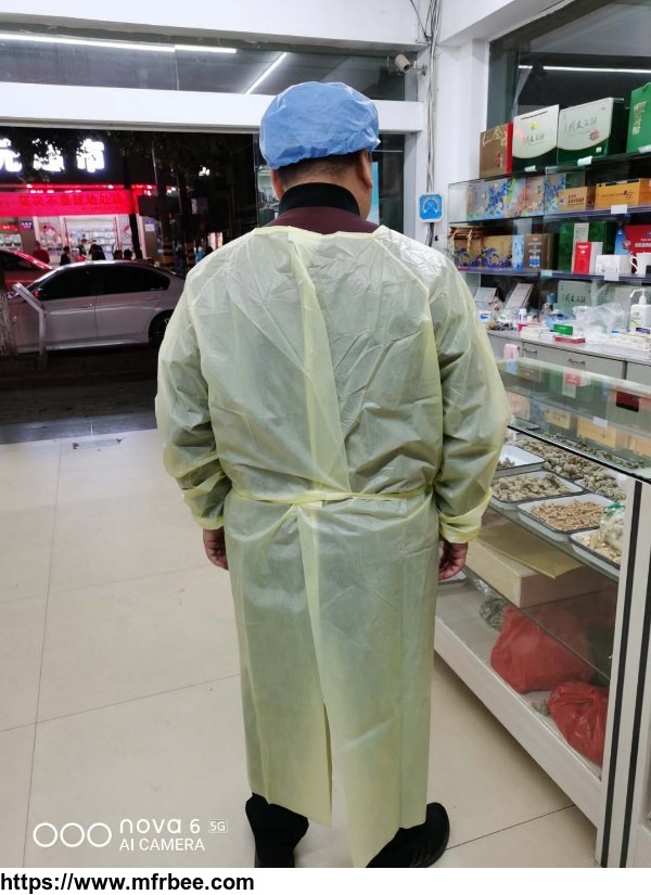 long_sleeves_sterile_elastic_cuff_non_woven_disposable_isolation_gown