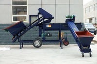 small movable continous concrete mixer/mixing plant with belt conveyor manufacturers